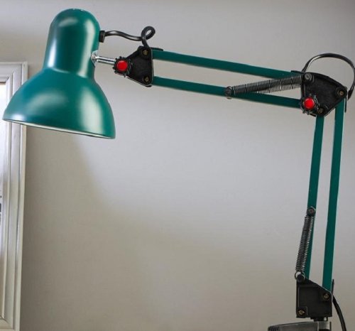 Светильник настольный на на струбцине Е27 40Вт Зеленый фото Светильник настольный на на струбцине Е27 40Вт Зеленый картинка